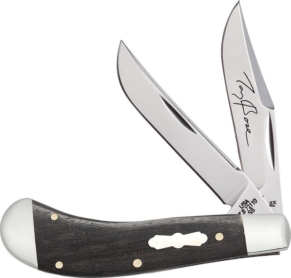 Case XX Saddlehorn Ebony Tony Bose TB72110 SS Folding Pocket Knife 10663