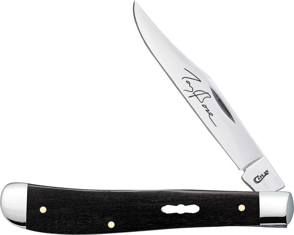 Case Cutlery Slimline Trapper Ebony Folding Stainless Pocket Knife 10674
