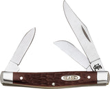 Case Cutlery Stockman Brown Delrin Handle Steel Blades Folding Pocket Knife 106