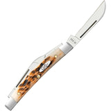 Case Cutlery Small Congress Amber Jigged Folding Stainless Pocket Knife 10723