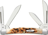 Case Cutlery Small Congress Amber Jigged Folding Stainless Pocket Knife 10723