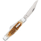 Case Cutlery Large Stockman Amber Bone Folding Stainless Pocket Knife 10724