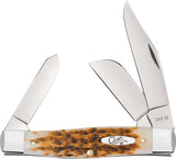 Case Cutlery Large Stockman Amber Bone Folding Stainless Pocket Knife 10724