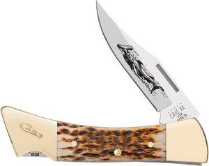 Case Cutlery Hammerhead Lockback Amber Bone Folding Pocket Knife 10725