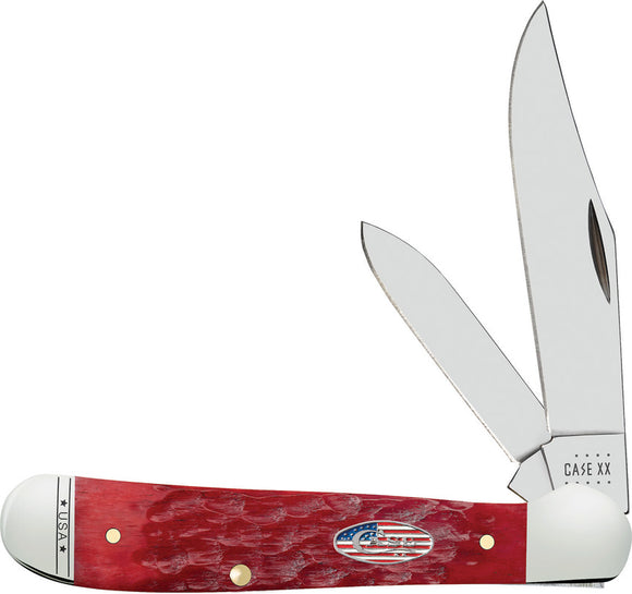 Case Cutlery Patriotic Shield Red Copperhead USA 6249ss Folding Pocket Knife