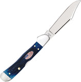 Case Cutlery Copperlock Navy Blue Barnboard Bone Folding Stainless Knife 10749