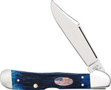 Case Cutlery Copperlock Navy Blue Barnboard Bone Folding Stainless Knife 10749