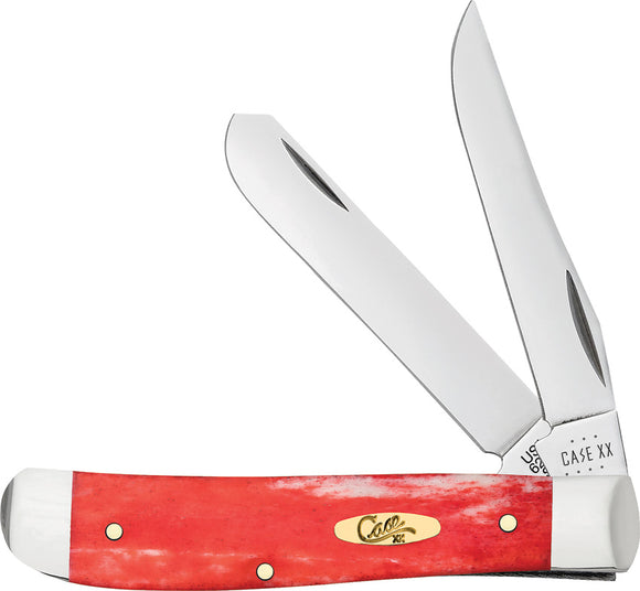 Case Cutlery Mini Trapper Dark Red Bone Folding Stainless Pocket Knife 10761