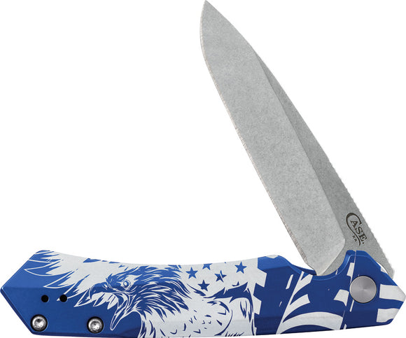Case Cutlery Kinzua Linerlock Blue Eagle Aluminum Folding S35VN Knife 10780