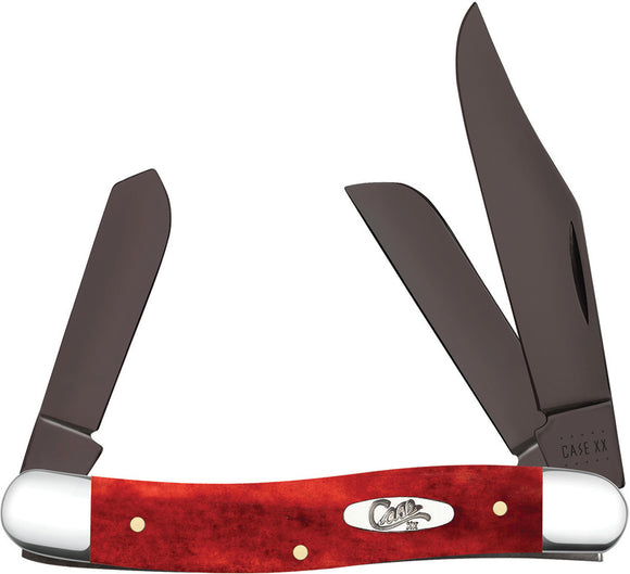 Case Cutlery Stockman PVD Red Bone Folding Pocket Knife 10893