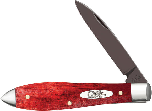Case Cutlery Teardrop PVD Red Bone Folding Pocket Knife 10894