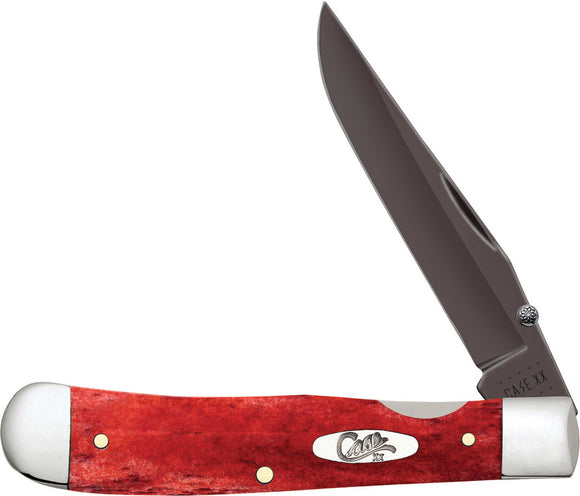 Case Cutlery Trapperlock PVD Red Bone Folding Pocket Knife 10895