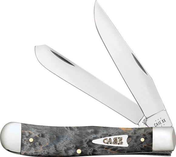 Case Cutlery Trapper Gray Birdseye Maple Folding Stainless Steel Pocket Knife 11010
