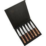 Case Cutlery Steak Brown Walnut 6pc Fixed Blade Knife Set 11078