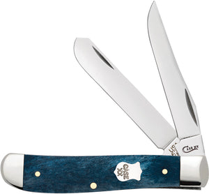 Case Cutlery Mini Trapper Med Blue Folding Stainless Pocket Knife 11192