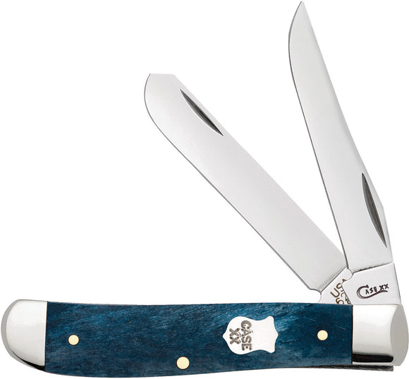 Case Cutlery Mini Trapper Med Blue Folding Stainless Pocket Knife 11192