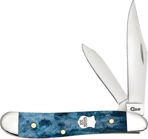 Case Cutlery Peanut Med Blue Folding Stainless Pocket Knife 11193