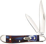 Case Cutlery Patriotic Kirinite Peanut Red White Blue Folding Pocket Knife 11208
