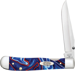 Case Cutlery Patriotic Kickstart Trapper Folding Stainless Clip Pt Knife 11218