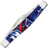 Case Cutlery Stockman Patriot Kirinite Blue/Red Kirinite Folding Stainless Pocket Knife 11223