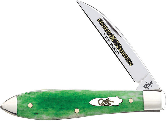 Case Cutlery XX Teardrop Bright Green Bone Folding Pocket Knife Limited Ed 11765