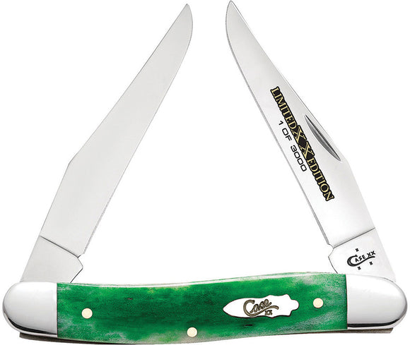 Case Cutlery XX Muskrat Bright Green Bone Folding Pocket Knife Limited Ed 11768