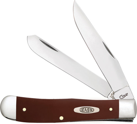 Case Cutlery Trapper Brown Synthetic Folding Two Blade Pocket Knife 11790