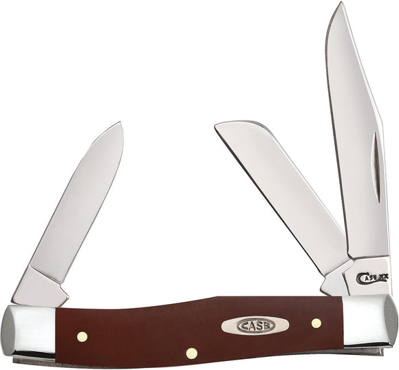 Case Cutlery Stockman Brown Synthetic Folding Three Blade Pocket Knife 11791