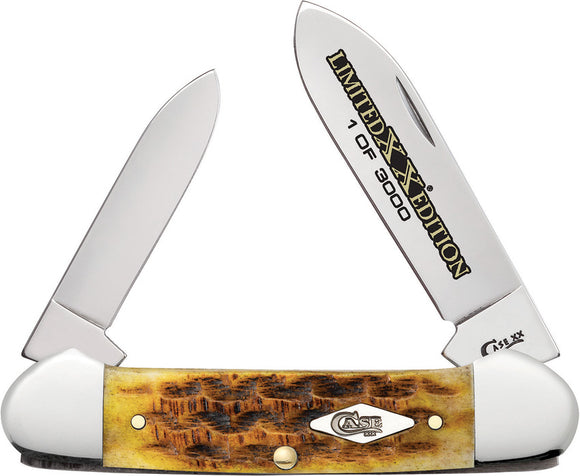 Case Cutlery Canoe Honeycomb Jigged Bone Folding Stainless Pocket Knife 11972