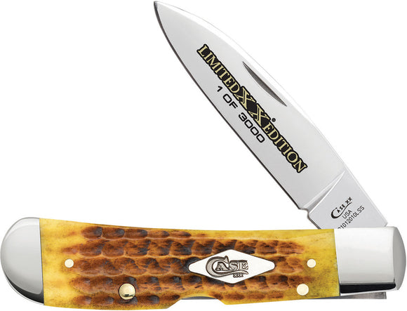 Case Cutlery Tribal Lock Honeycomb Bone Folding Stainless Pocket Knife 11975