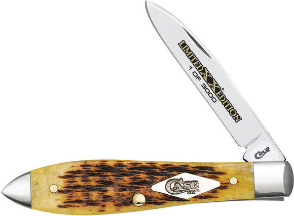 Case Cutlery Teardrop Honeycomb Jigged Bone Folding Stainless Pocket Knife 11978