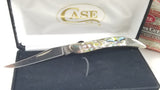 Case Cutlery XX Small Texas Toothpick Abalone Handle Folding Pocket Knife 12002