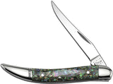 Case Cutlery XX Small Texas Toothpick Abalone Handle Folding Pocket Knife 12002