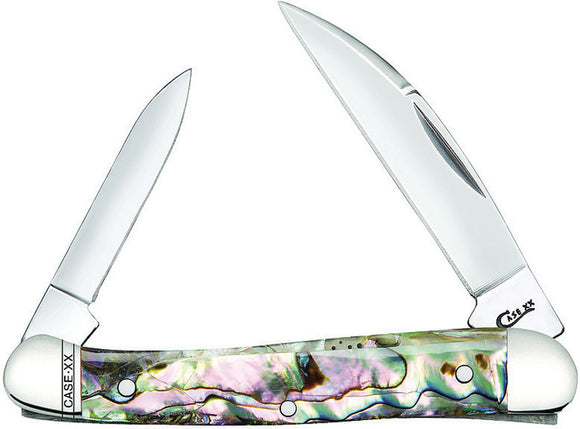 Case Cutlery Mini Copperhead Abalone Folding Pocket Knife 12013