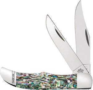 Case Cutlery Hunter Abalone 2 Blade Folding Clip/Skinner Pocket Knife 12021