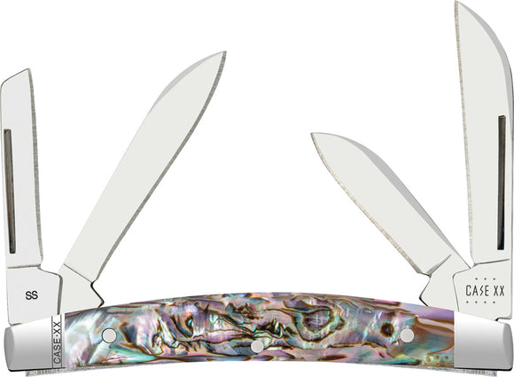 Case Cutlery Small Congress Abalone Folding Stainless Pocket Knife 12026