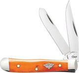 Case XX Tiny Trapper Persimmon Orange Handle Stainless Folding Knife 12030
