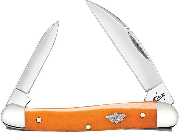 Case XX Copperhead Persimmon Orange Bone Handle Stainless Folding Knife 12035