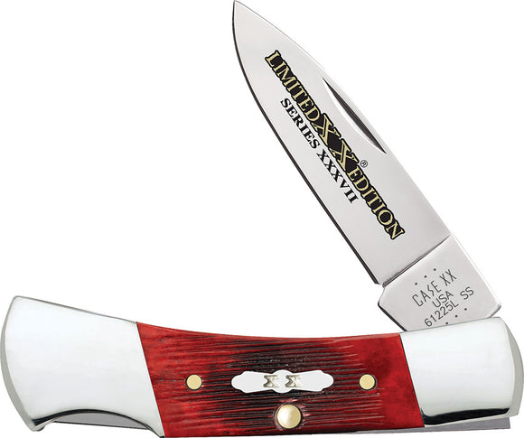 Case Cutlery Lockback LTE XXXVII Red Jigged Bone Folding Pocket Knife 12211