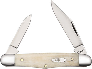 Case Cutlery Half Whittler Natural Bone Folding Two Blade Pocket Knife 13052