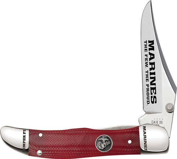 Case Cutlery USMC Kickstart Hunter G10 Red Handle Stainless Knife 13199