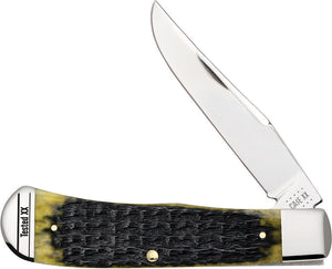 Case Cutlery Backpocket Olive Green Russell Bone Folding Pocket Knife 13281