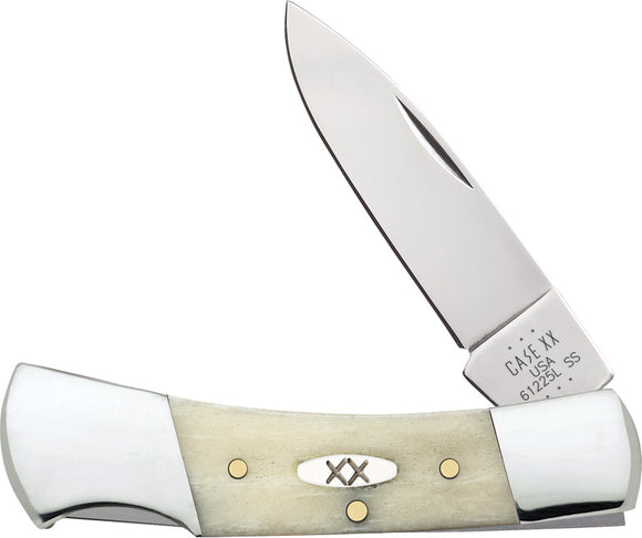 Case Cutlery Lockback Smooth Natural Bone Folding Stainless Pocket Knife 13314