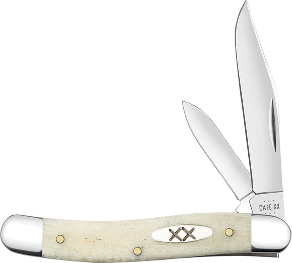 Case Cutlery Medium Texas Jack Smooth Natural Bone Folding Pocket Knife 13315
