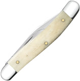 Case Cutlery Medium Texas Jack Smooth Natural Bone Folding Pocket Knife 13315