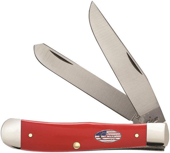 Case Cutlery XX American Workman Trapper Red Handle Folding Blades Knife 13450