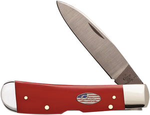 Case Cutlery American Workman Red Handle Tribal Lock Folding Blade Knife 13452