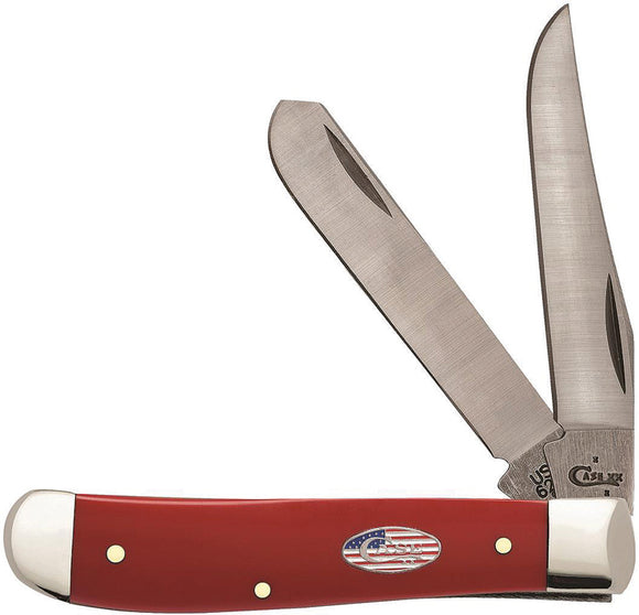 Case Cutlery American Workman Mini Trapper Red Folding Knife 13453
