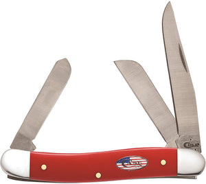 Case Cutlery XX American Workman Stockman Red Handle Folding Blades Knife 13454