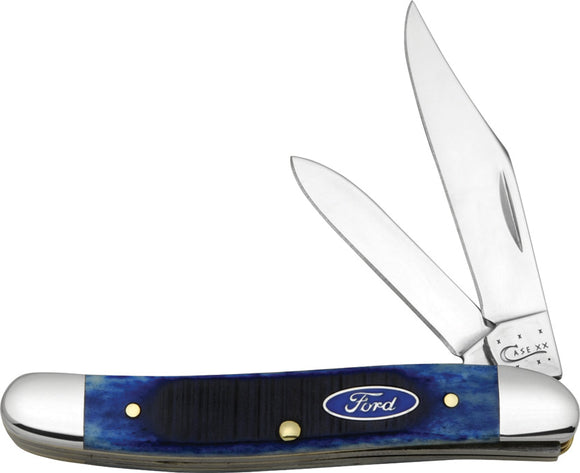 Case Cutlery Ford Medium Jack Blue Sawcut Bone Handle Folding Pocket Knife 14303